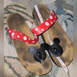 Red Polka Dot Disney Minnie Mouse Birkenstock Style Sandals Sz 9